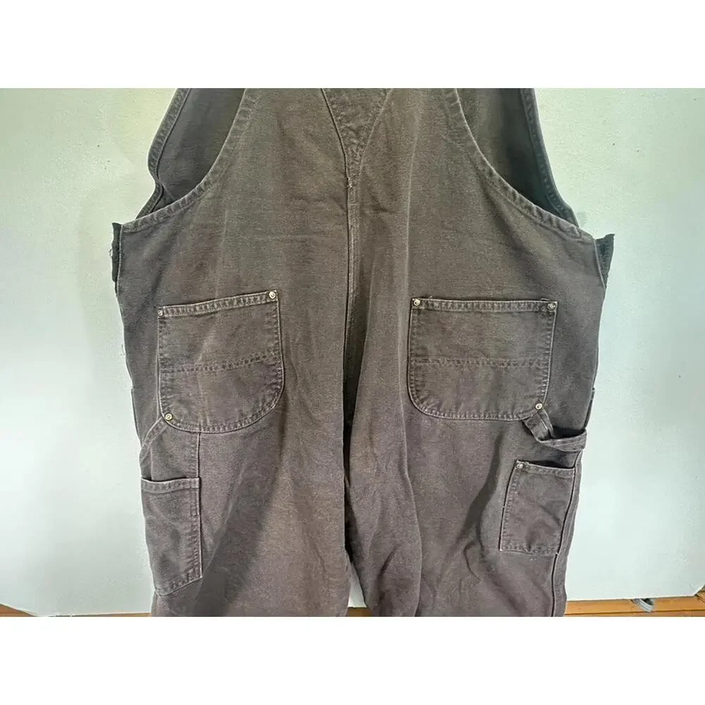 Carhartt Brown Denim Overalls 52/30 - Picture 7 of 14